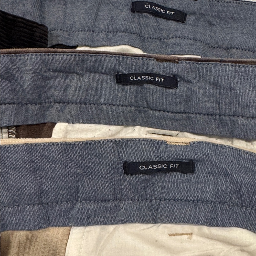 3 pairs of Nautica Men's Corduroy Pants - Black, Cream, and Brown - Picture 3 of 3